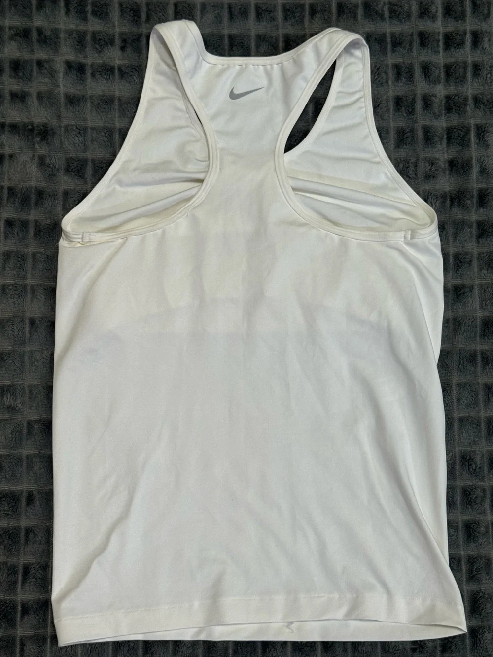 ❤️ Nike Large Womens White Racerback Athletic Tank Top Yoga Shirt Athletic (B6)